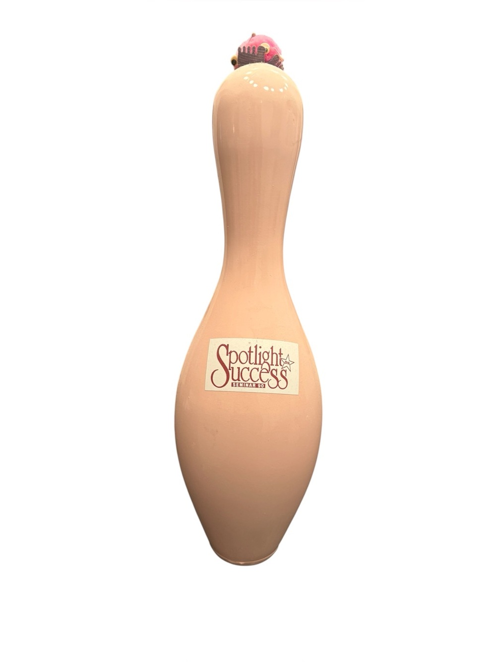 Mary Kay Pink Bowling Pin Spotlight on Success Seminar 1990 Bowling Pin